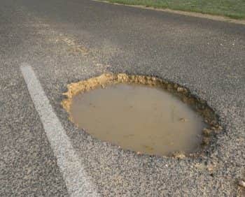 Potholes damage Kent