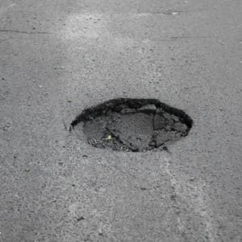 Damaged asphalt